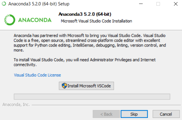 can you use the microsoft visual studio code with anaconda for mac